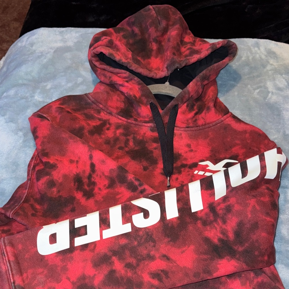 Hollister Red and Black Hoodie